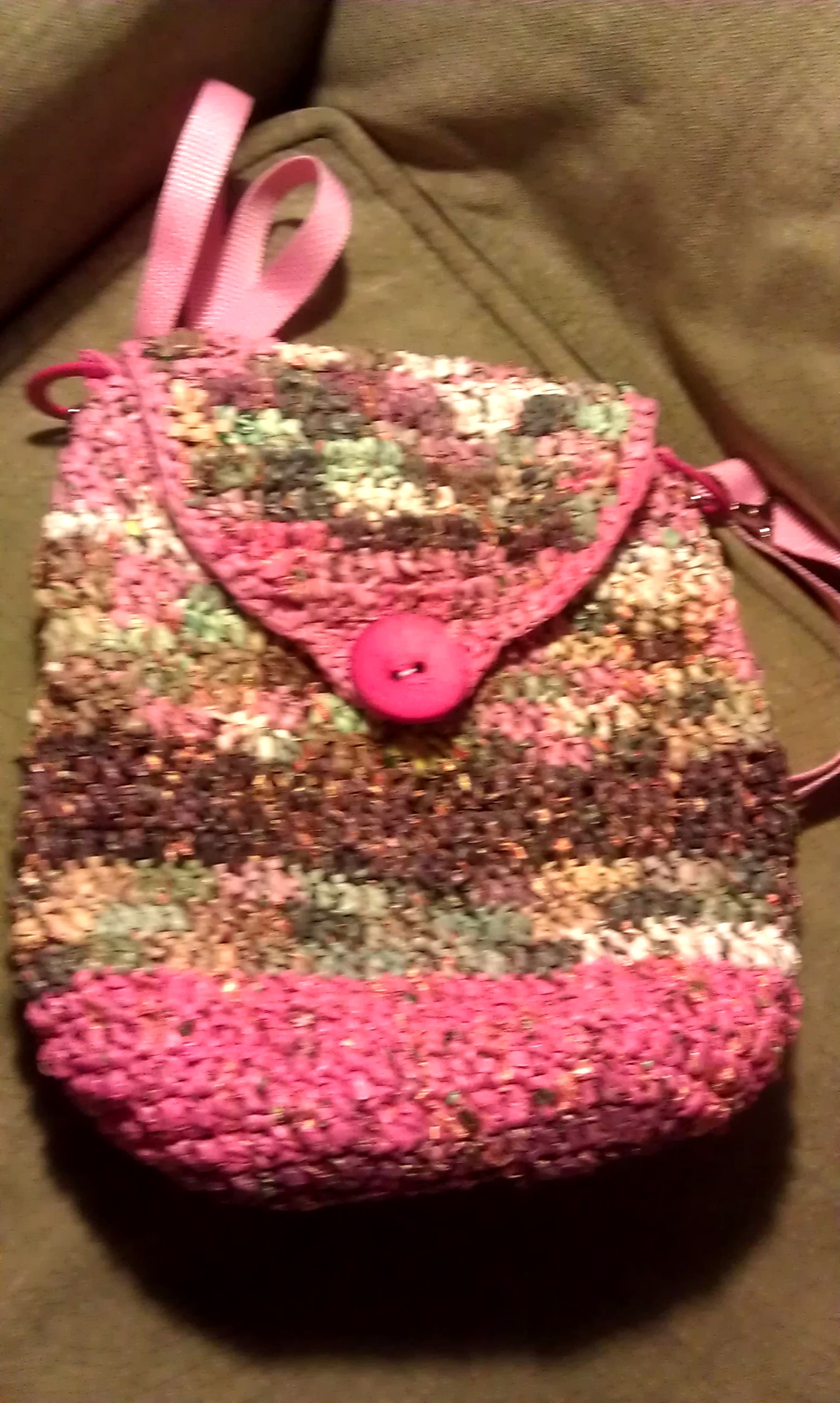 This was my first venture to making backpacks... saved amazing colors like flaminco pink, and deep pinkey-browns.... 