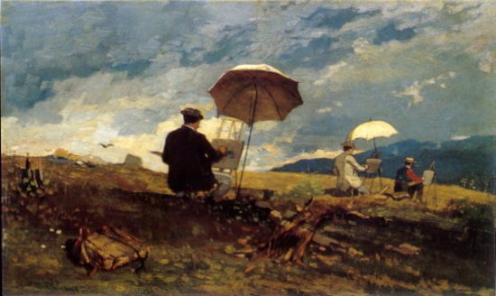 Winslow Homer's "Painting the mountains"