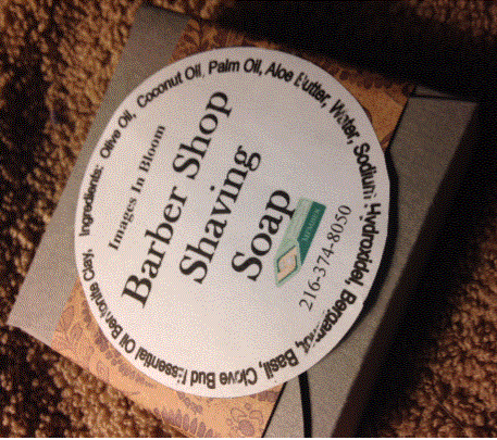Our Barber Shop Shave Soap uses only essential oils to scent this wonderful cold process blend of olive, coconut, and palm oil, mixed with aloe butter, essential oil and bentonite clay. The essential oil blend is herbacious and woodsy- a blend of bergamont, oak moss and basil. We use bentonite clay in this recipe to give you the smooth shave you are looking for. Each round of Barber Shop shaving soap is individually wrapped, and boxed with a small guide to using shaving soap.
